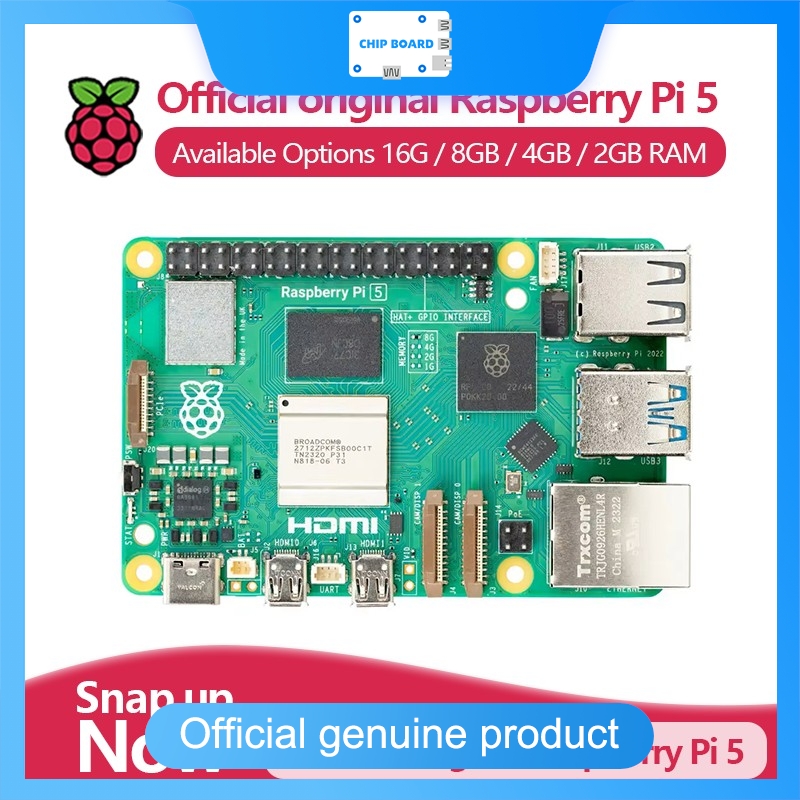 Raspberry Pi 5 8Gb - Computadora oficial de placa única Raspberry