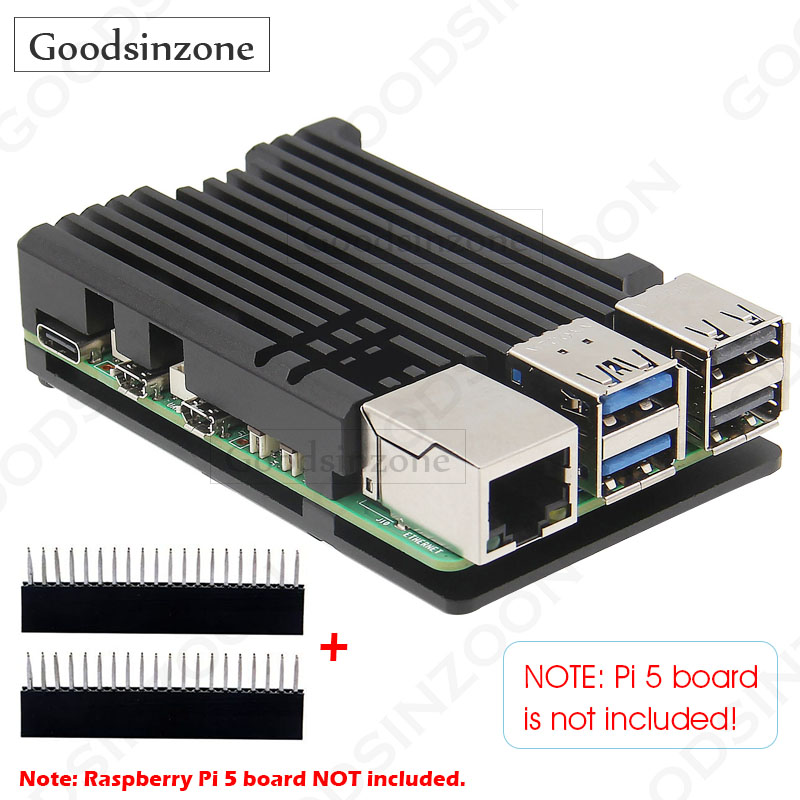 Raspberry Pi 5 8Gb - Caja de armadura de aluminio Raspberry