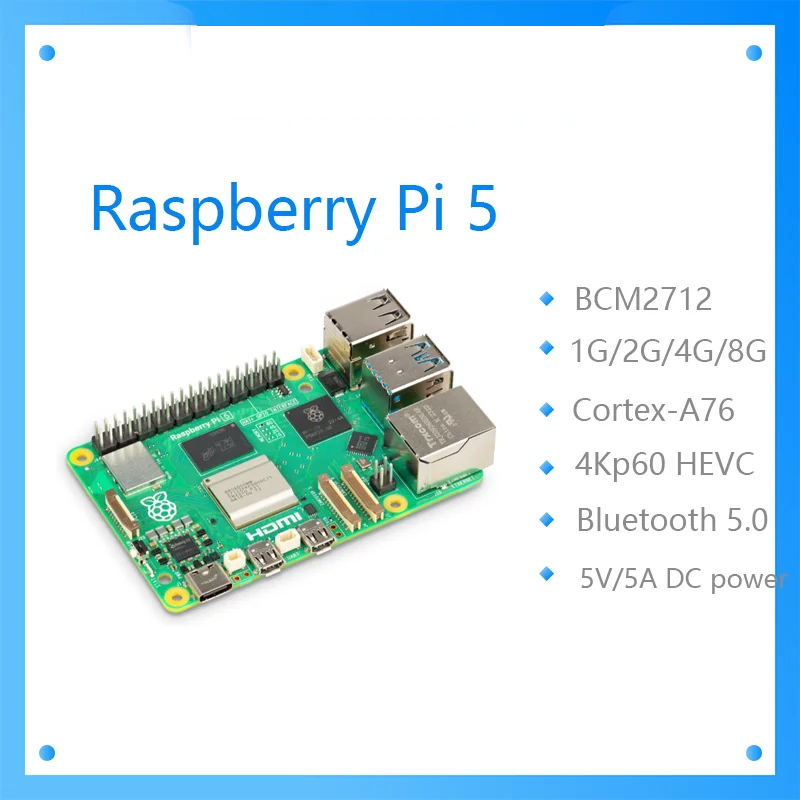 Raspberry Pi 5 8Gb - Placa de desarrollo de brazo Original