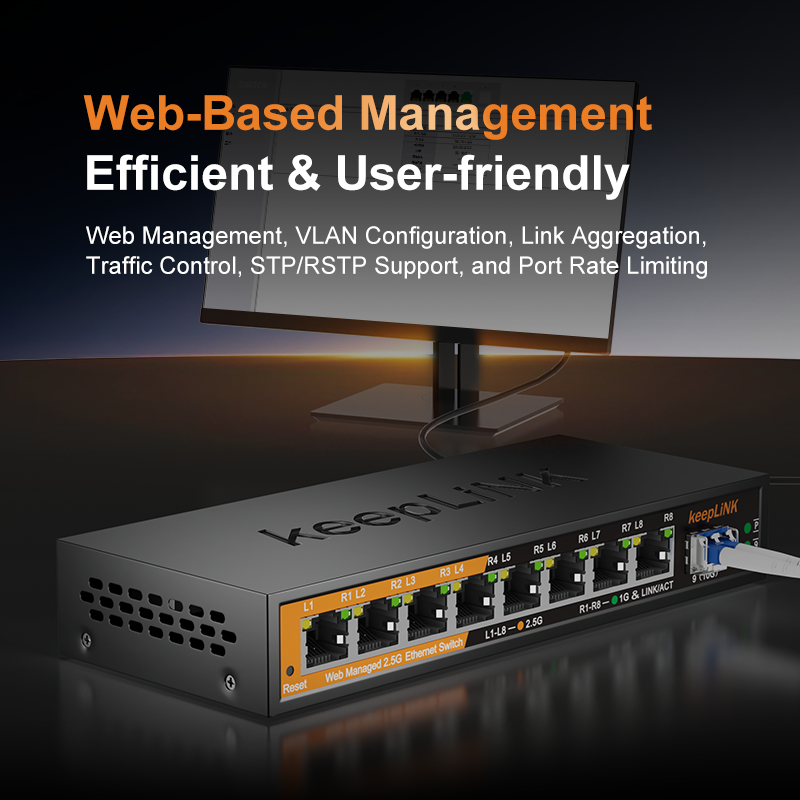 Conmutador administrado KeepLi - Sfp+ 10G Managed Switch 8 Port reseña y precio