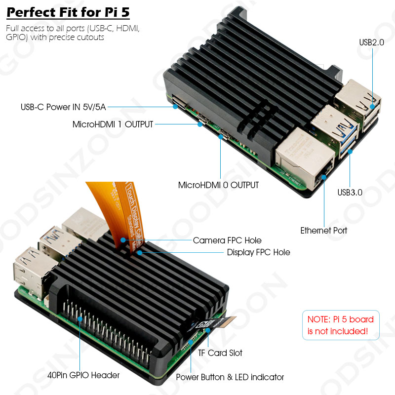 Caja de armadura de aluminio R - Raspberry Pi 5 8Gb reseña y precio