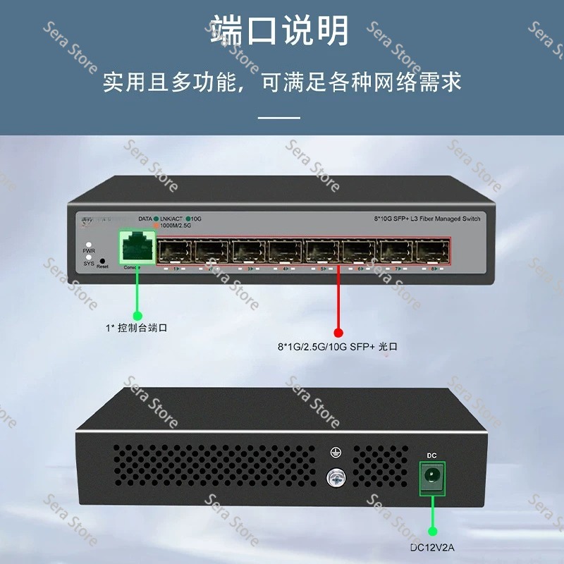 Switch Ethernet de 8 Puertos,  - Sfp+ 10G Managed Switch 8 Port reseña y precio